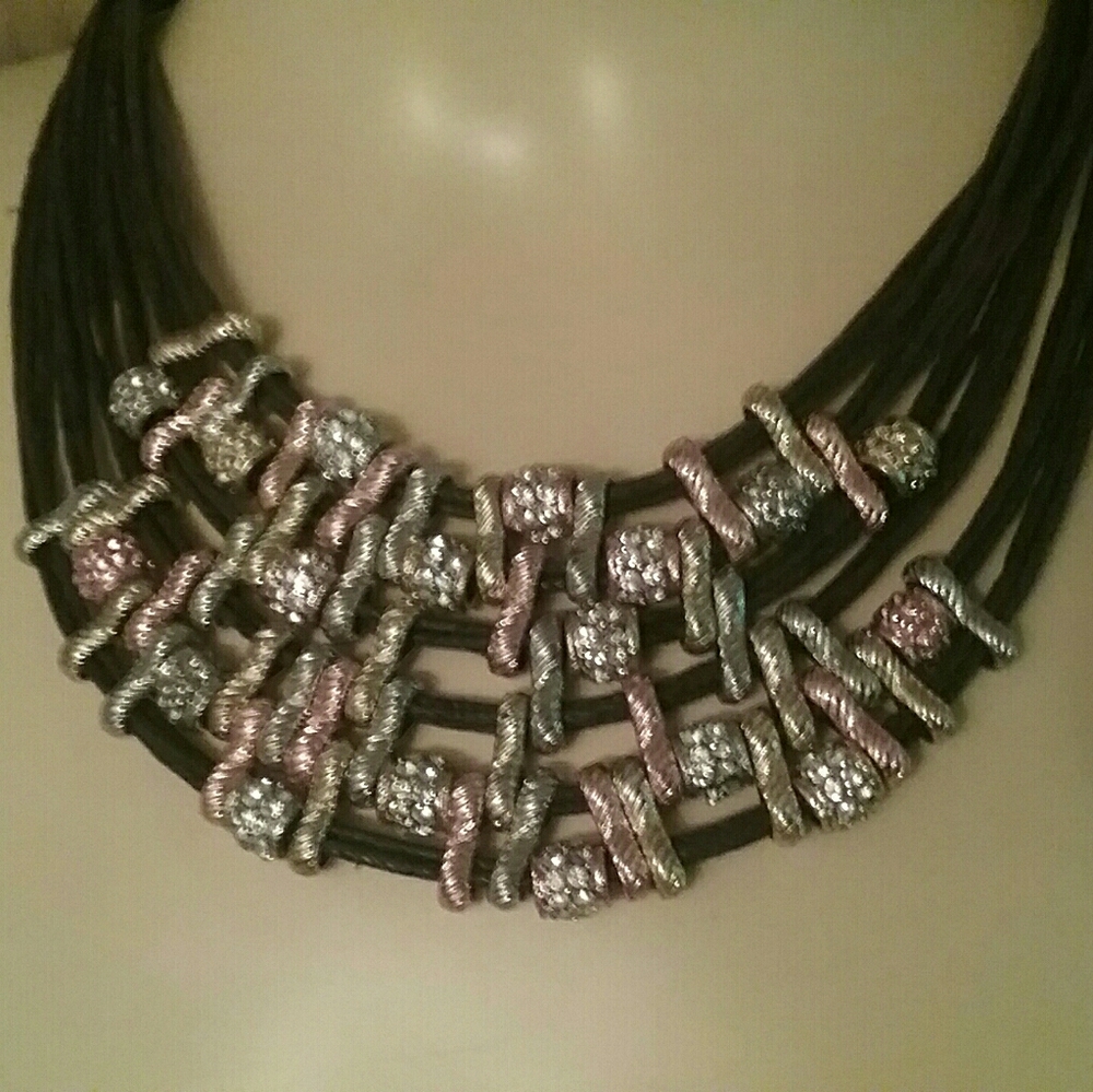Beautiful 18" 12 Strand Multi-Colored Necklace